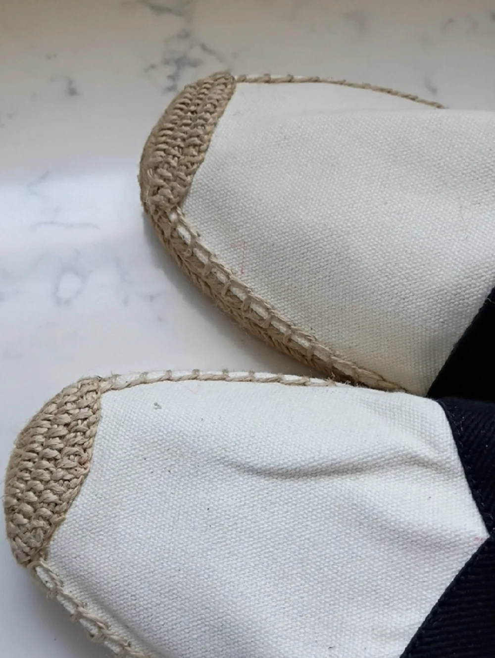 Tory Burch Canvas Espadrilles with Black Crisscross Straps
